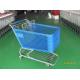 210L Plastic Supermarket Shopping Carts grey Powder Coating with clear lacquer