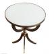 White Stone top with brass metal round side table/end table/coffee table for 5-star hotel bedroom