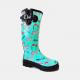BSCI Cheetah Slip Resistant Waterproof Rubber Rain Boots For Womens