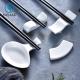 Pure White Savall Ceramic Chopstick Rests Tableware Accessories