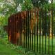 Garden Farm Serpentine Layout Rusty Metal Picket Corten Steel Lattice Fence