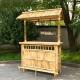 Outdoor Bamboo Tiki Bar Kits With Roof and Bottle Rack Drinking Bamboo Chairs With Back Support Commercial Furniture