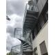 Light Gauge Galvanized Steel Stairs Spiral Staircase Stainless Steel Handrail Metal Steps