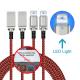 USB 2.0 Led Light USB Cable 1M 2M 3M / Red Lighted Phone Charger Cord