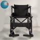 Simple Lightweight Steel Folding Wheelchair Black Powder Coating Frame