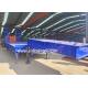 Blue 40 Ft Semi Low Bed Trailer 30-100t Load Hydraulic Adjusting