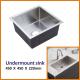 31 Inch Undermount Stainless Steel Kitchen Sink 16 Gauge 45x45