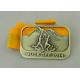 3D Die Casting Running Ribbon Medals For 2014 Muck Off And Antique Brass Plating