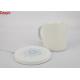 Smart heated mug with wireless pad self-heating cup keep drinks hot at 55℃ white