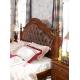 Leather Upholstery Headboard with Wooden Carving Frame in Bedroom Furniture sets