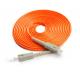 SC / PC - SC / PC Fiber Optic Patch Cord Simplex Single Mode Orange Cable 50/125 PVC Material