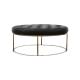 SGS Leather Metal Coffee Table Antique Round Table With Leather Top