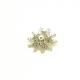 Silver Snowflake Fashion Brooch Pin Inlaid Pearl Crystal Diamond 4.5cm Size