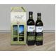 Take-away Corrugated Cardboard Wine Box with Handle in 1,2 and 3 or 4 bottles