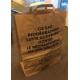 Double layer bag with flat or twisted handle and high quality kraft paper