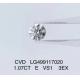 1.07 Ct 3EX Round Lab Grown Diamond Jewelry CVD VS1 E Color Diamond