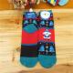 Colorful cartoon christmas patterned design supersoft cotton nylon spandex socks for women