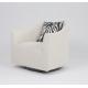 Modern Living Room Luxury Fabric Fluffy Single Beige Armchair