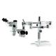 stereo zoom microscope trinocular zoom microscope  boom stand  dual arm  6.7X-45X