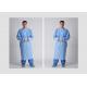 Non Absorbent Disposable Hospital Scrubs Lab Gown With Knitted Cuff