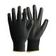 Anti-Static PU Coated Polyester Knitted Gloves for Construction 13 Gauge CE Certified