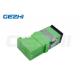 Sc Side Shutter Fiber Connector Adapters Without Flange Green Metal Clamp Laser