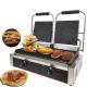 Kitchen Cooking Baking BBQ Smoking Commercial Electric Contact Grill with Double Plate