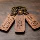 Custom Gift Engraved Wood Keychain Walnut For Home Car Office 4.5 X 1in