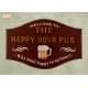 Resin Beer Wall Decor Antique Wooden Wall Signs Decorative Wall Plaque Signs Pub Sign