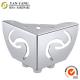 55mm high hollow out furniture legs metal corner sofa legs with linetype pattern SL-096