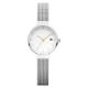 Women Silver Stainless Steel Watch Mineral Crystal 3 ATM Water Resistant