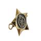 Military Hat Pin Button Metal Star Badge 60-90mm Brass Material