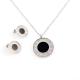 South American Fashion Stainless Steel Earrings With Matched Pendant Necklace Set CQT5