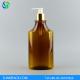 500ml flat plastic bottles w/golden lotion pump