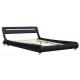 Queen Size Black LED Upholstered Bed Frame PU Leather EN1725 BSCI Certification