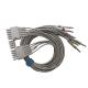 Grey 10 Lead ECG EKG Cable ECG Leadwire In Banana 4.0 Terminal