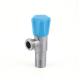 Blue Brushed SS Angle Valve With Plastic Handle HPB 57-3