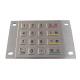 16 keys IP65 dust proof rear panel mounting keypad with USB or PS/2 port
