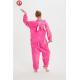 100% Polyester Flannel Christmas Warm Cute Pink Stitch Kigurumi Onesie