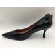 Black Patent Leather Womens Dress Shoes , Pointed Toe Stiletto Heels