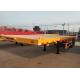 Yellow Flatbed 3 Axles Container Semi Trailer Truck Carrying Heavy Equipment