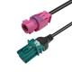 Z Code Female To HSL HSD Cable Assembly 4 Pin For Auto Wire Harness