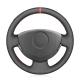 Hand Stitching Artificial Leather Red Marker Steering Wheel Cover for Renault Clio 2 2001-2005 Dacia Sandero 2008-2012