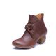 S094 New Martin boots retro leather handmade bowknot fashion wedge heel ladies short boots