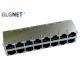 16 Ports Magnetic Rj45 Jacks 10 100 1000 Base T 0.2 mm Thickness With Brass