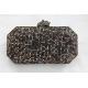 Bling Luxury Mixed Color Mesh Evening Bags With Crystal Leopard Closure