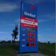 LED Modern Pylon Signs Aluminum / Stainless Steel For Gas Station Buildings