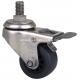 Customization Color Grey Grey Stainless 1.5 35kg Threaded Brake PU Caster S26415-73