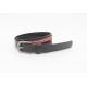 Brown PU Childrens Leather Belts 1.8cm Width With Anti Silver Buckle