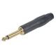 High quality Black electrophoresis gold-plated waterproof audio 1/4 plug